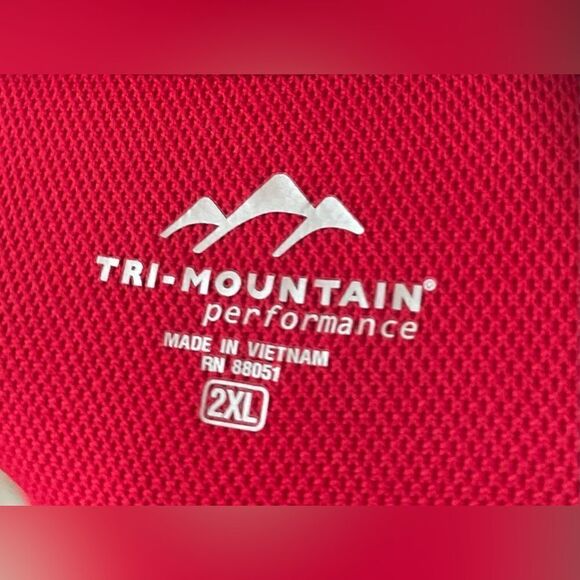 NEW! Men’s 2XL Red Long Sleeve Pullover Zipper Vneck NWT Moisture wickin… - Picture 3 of 3